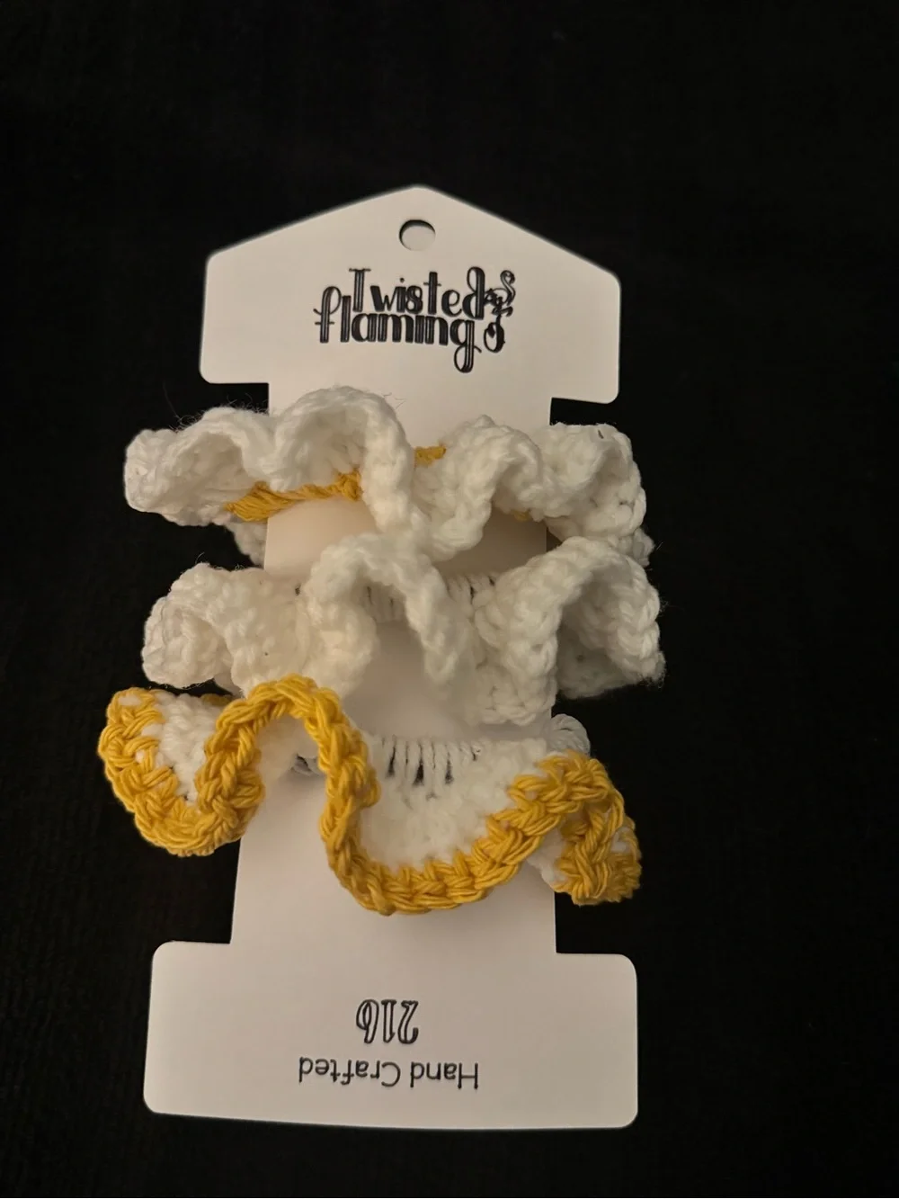 Crochet Ruffle Hair Scrunchies - W/Y